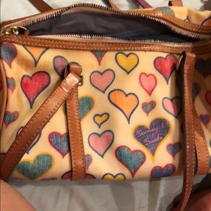 Dooney and Bourke bag with hearts.